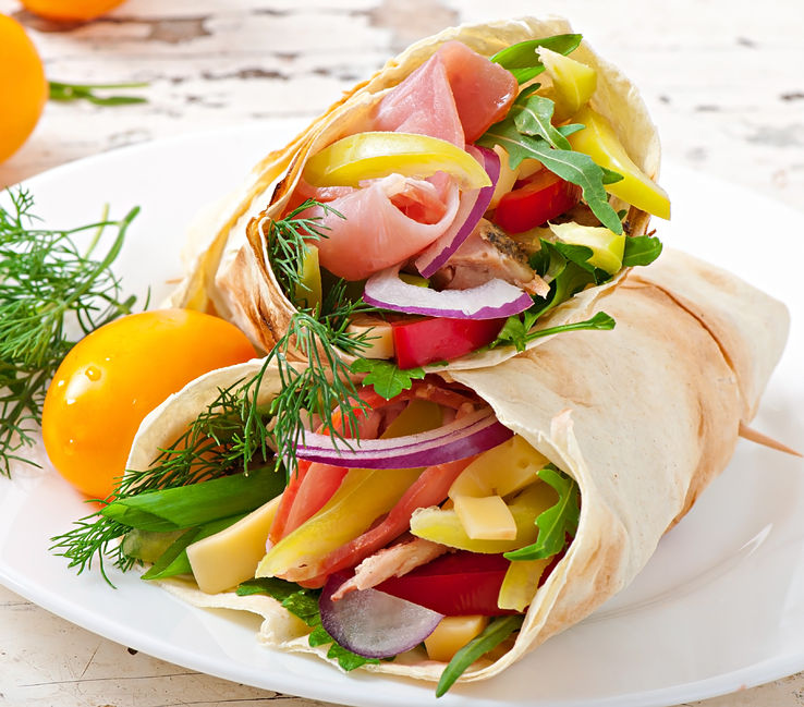 turkey wrap with vegetables