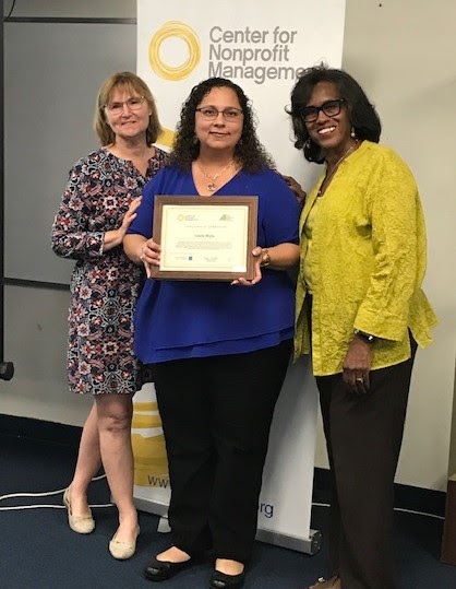 image of Laura Meija posing with award