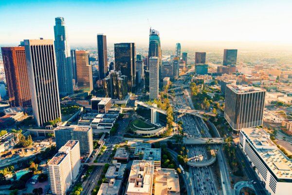 Aerial image of Downtown Los Angeles 
