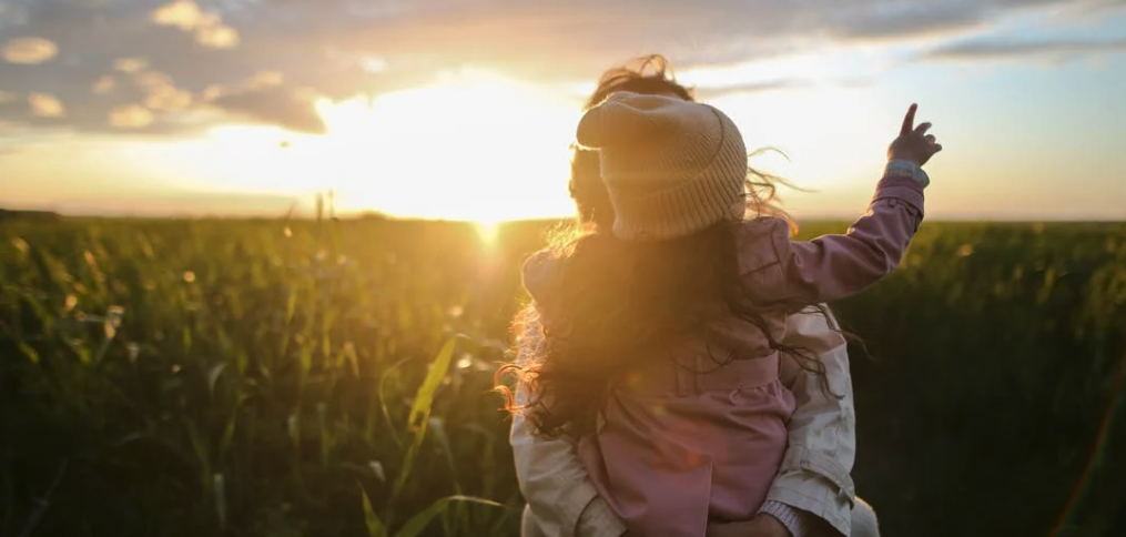 Mother Daughter Sunset