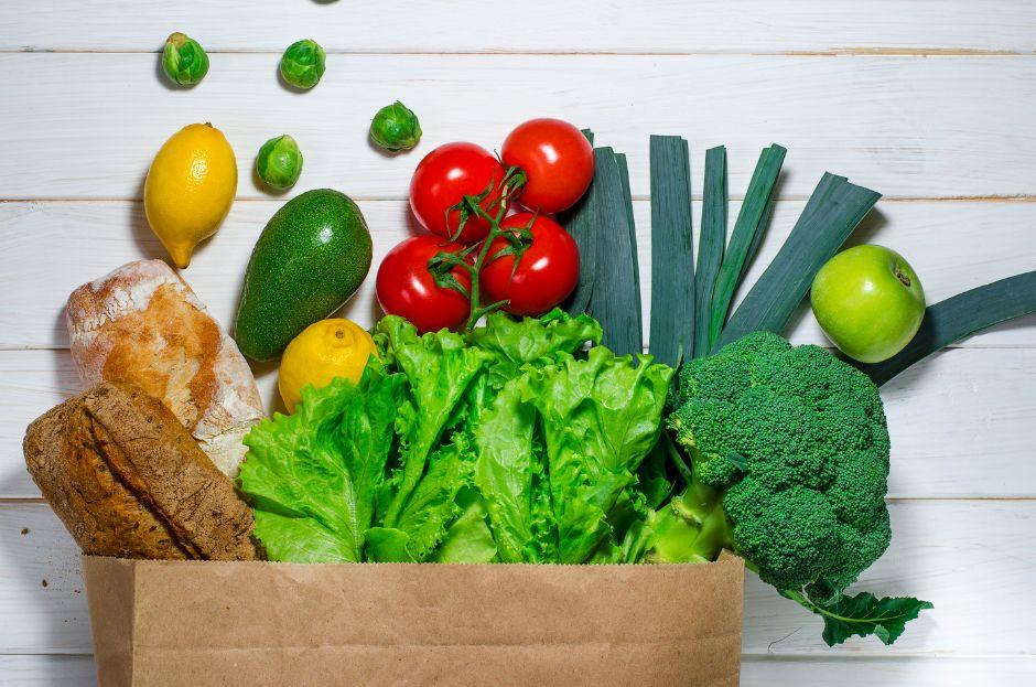 Grocery Food Bag with Mixed Vegetables