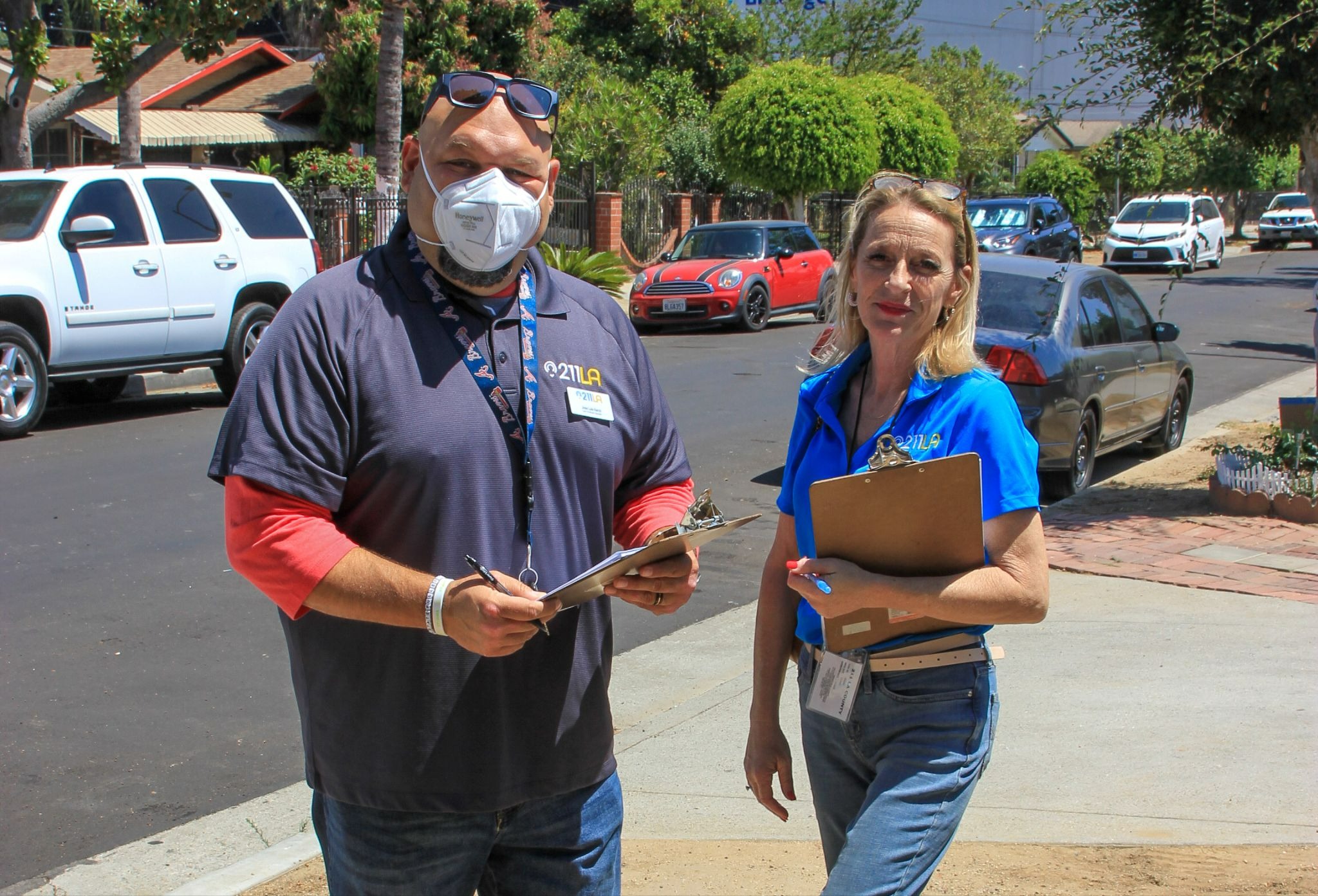 211 LA team, Jose Luis, Outreach Coordinator, and Amy Castro, Program Manager,