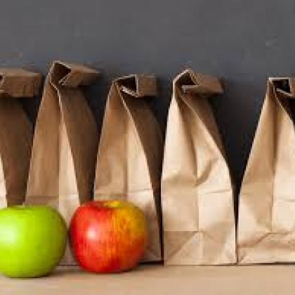 Paper Bag Lunch and apples
