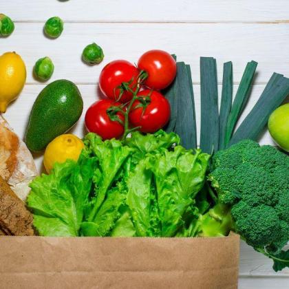 Grocery Food Bag with Mixed Vegetables
