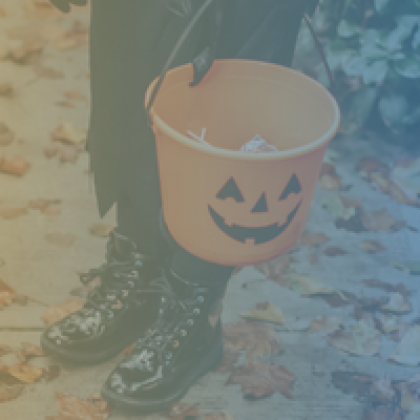 Halloween Yellow and Blue Gradient Image