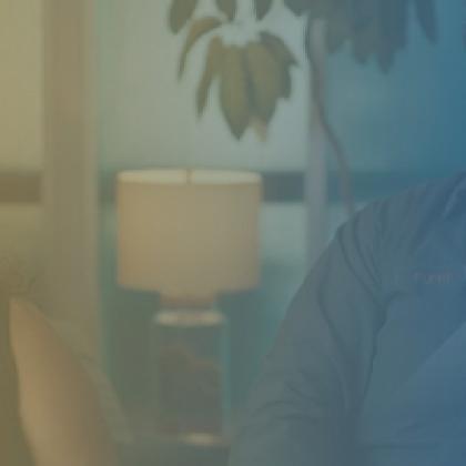 Quiroz in picture followed by a translucent blue and yellow