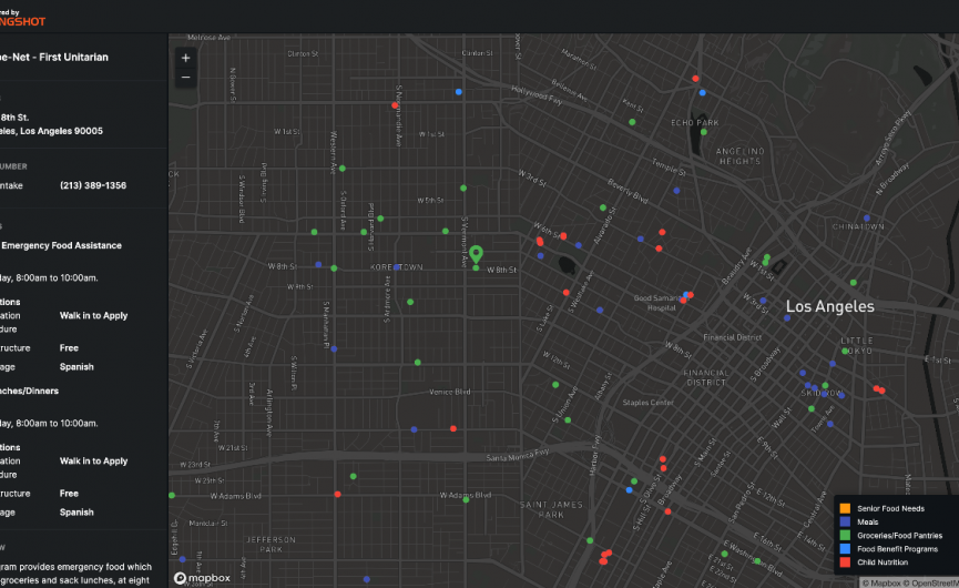 Image of 211 LA Food Finder mapping tool
