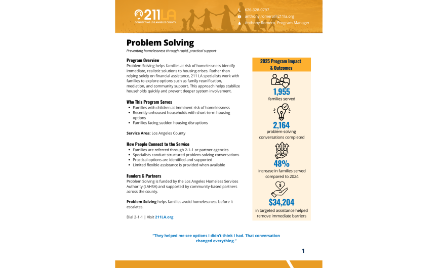 Problem Solving - One Pager