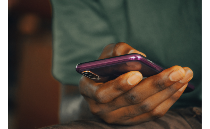 person on cellphone 