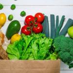 Grocery Food Bag with Mixed Vegetables