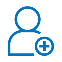 person with a plus symbol by the shoulder