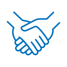 two hands holding each other